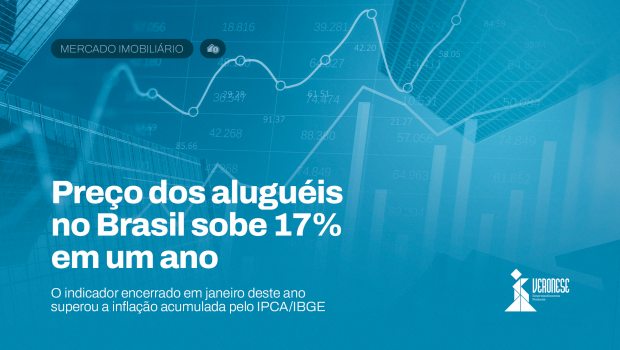 Preço médio de locação de imóveis no Brasil, tem alta de 17%