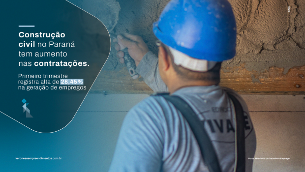 Construção civil do Paraná tem aumento nas contratações